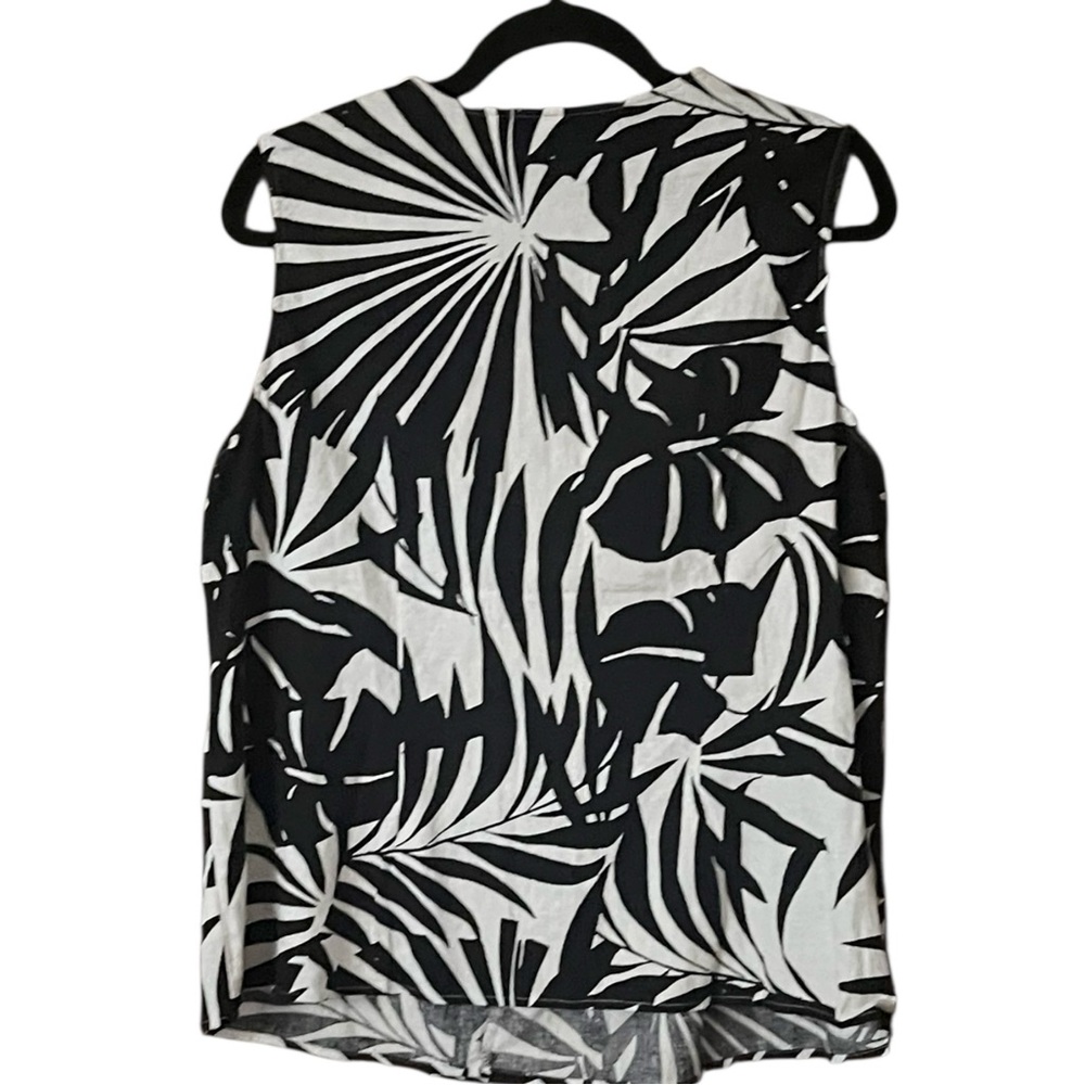 Cato 2 Piece Tropical Leaf Pattern Sleeveless Top… - image 3